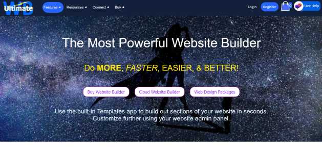 UltimateWB, do-it-yourself website builder